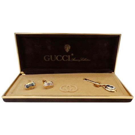 gucci silver tie clip|gucci cufflinks.